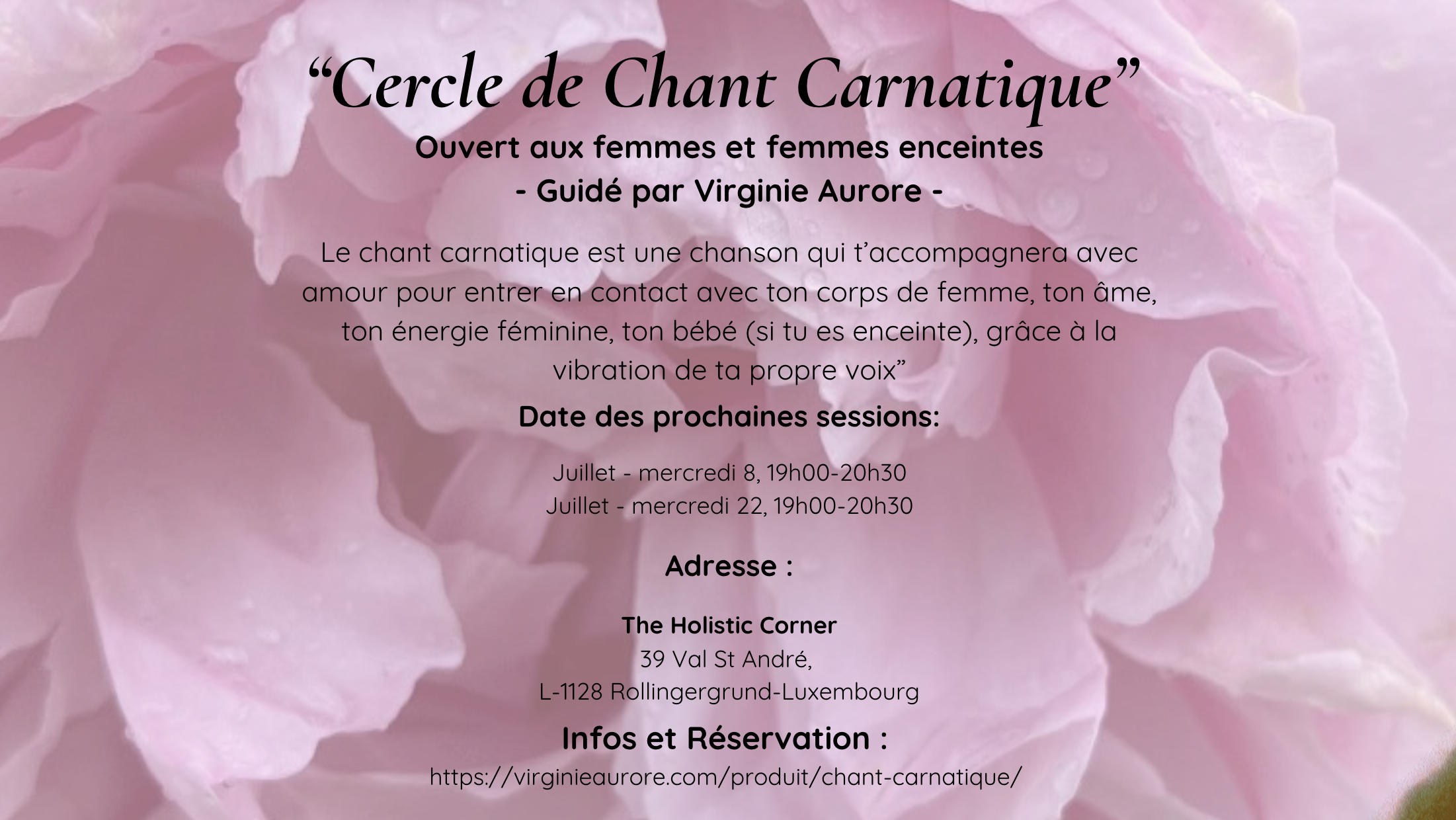 Cercle de chant carnatique et méditatif - ouvert aux femmes et femmes enceintes