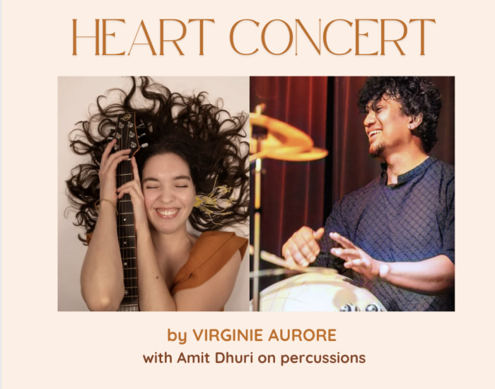 Concert pour le Coeur par Virginie Aurore, avec Amit Dhuri aux percussions