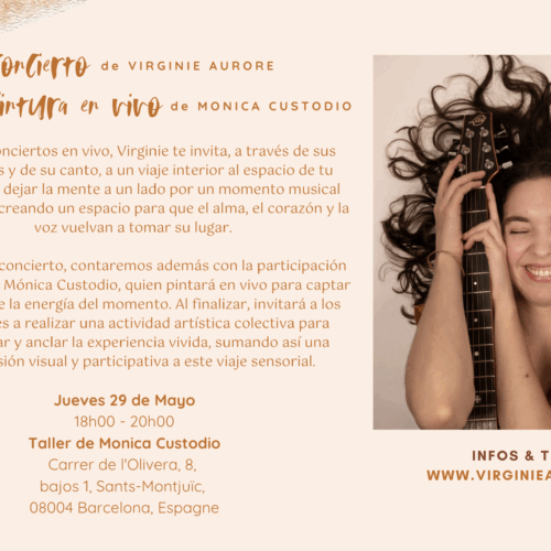 Concierto (Virginie Aurore) y pintura en vivo (Monica Custodio), Barcelona (Spain)