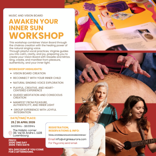 Awaken your Inner Sun : A Vision Board & Sound Experience by Untitled Barcelona and Virginie Aurore (The Holistic Corner, Rollingergrund, Luxembourg)